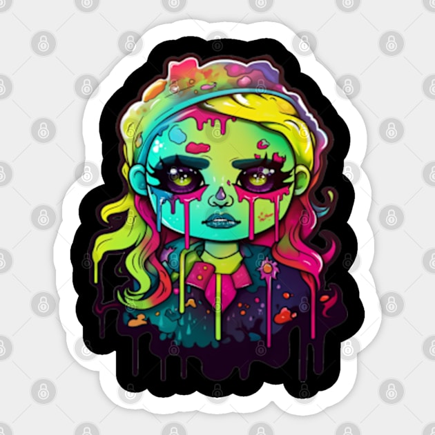 Grunge Girl Sticker by WyldbyDesign